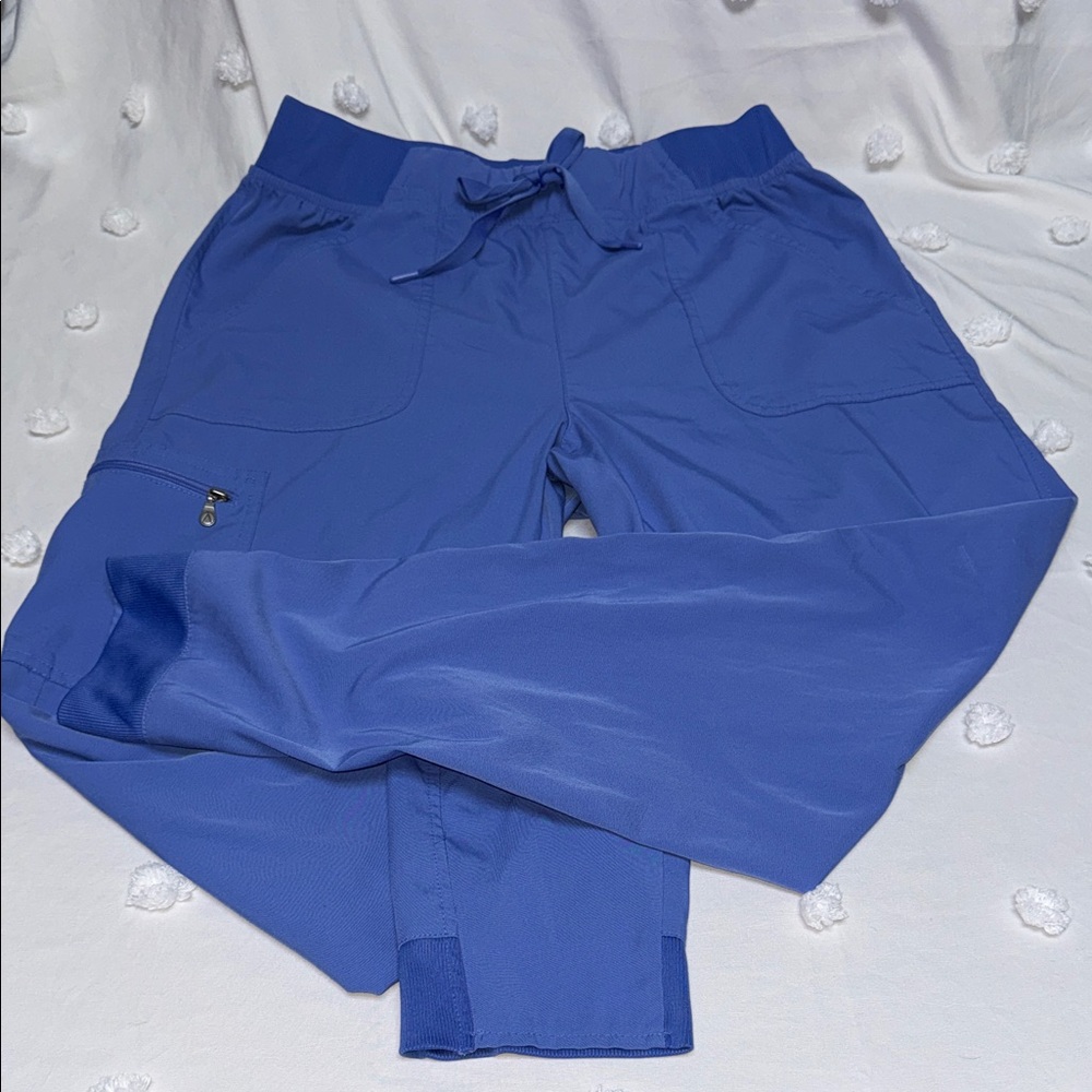 Adar Scrub Pants: Ceil Blue Yoga Cargo Joggers style 9500 size 14/16 Large